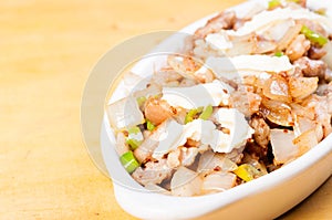 Pork sisig a popular delicacy in the philippines