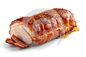 pork tenderloin isolated on white background. Generated by AI