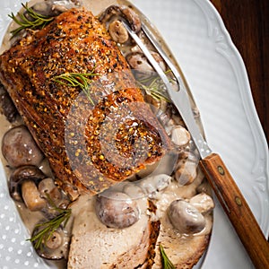 Pork Tenderloin with Mushroom Sauce