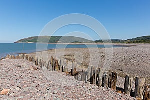 Porlock Weir beach Somerset uk in summer