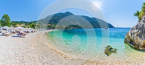 Poros Mikros Gialos beach, Lefkada island, Greece