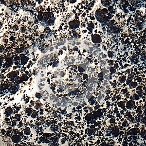 Porous rock texture. Aged photo. Stone Background.