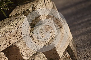 Porous stone bricks