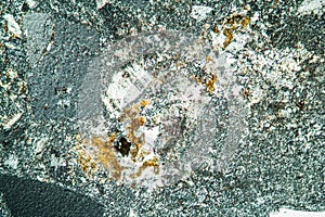 Porphyr rock under the microscope