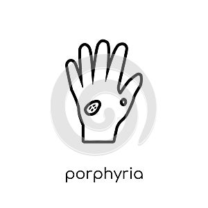 Porphyria icon. Trendy modern flat linear vector Porphyria icon