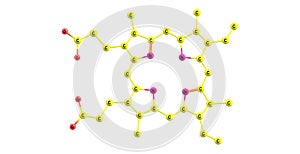 Porphyrin molecular structure isolated on white