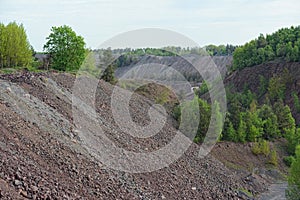 Porphyry open pit mine