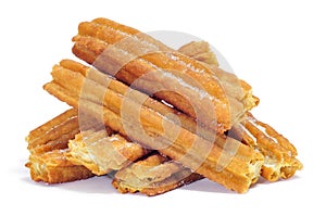 Porras, thick churros typical of Spain photo