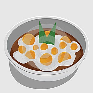 Porridge or candil porridge illustration, Traditional Food for Iftar Flat Vector design