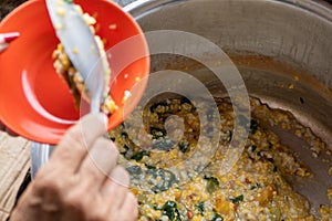 Porridge Ledok is one of the special foods from Nusa Penida Island, Bali. In addition to its delicious taste, this porridge also