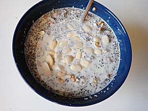 porridge oatmeal with chia seeds