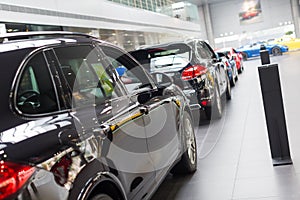 Porsche cars for sale in showroom