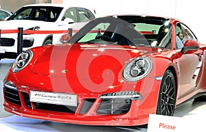 Porsche red luxury sport car series 911 carrera 4GTS