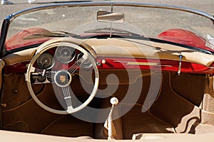 Porsche Speedster 356 A 1600 super interior vintage retro sport car