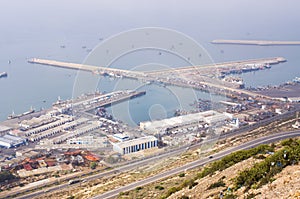 Port of Agadir seen from above, Morocco