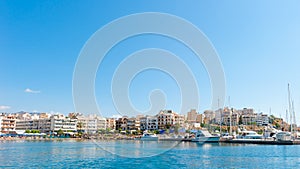 The port of Agios Nikolaos, Crete, Greece.