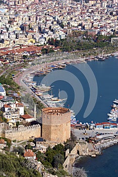 Port Alanya and tower
