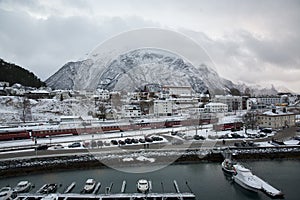 Port of Andalsnes, Norway in Winter