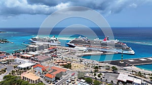 Port Of Aruba At Oranjestad In Caribbean Netherlands Aruba.