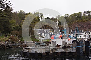 Port Askaig on the Hebridean Island of Islay, where the ferry departs to the isle of Jura, Scotland, UK photo