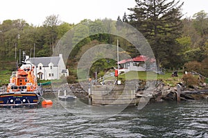 Port Askaig on the Hebridean Island of Islay, where the ferry departs to the isle of Jura, Scotland, UK photo