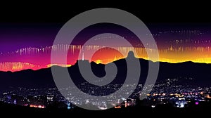 Port-au-Prince Haiti City Colorized Skyline Silhouette Artwork