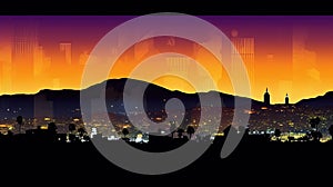 Port-au-Prince Haiti City Colorized Skyline Silhouette Artwork