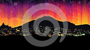 Port-au-Prince Haiti City Colorized Skyline Silhouette Artwork