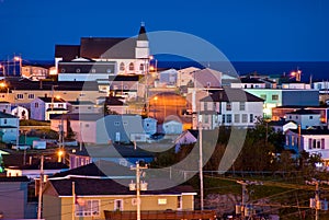 Port aux Basques at night photo