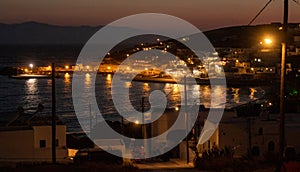 Port and beach at Donousa Island, Greece