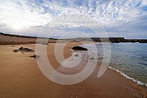 Port-blanc beach in the Quiberon wild coast