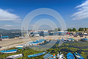 Port boats ships sea