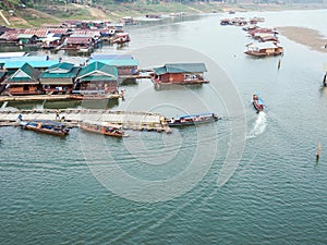 Port cabin in rural Sangkla,Thailand