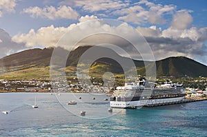 Port in caribbean island St Kitts