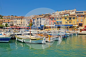 Port of Cassis old town. Provence, France