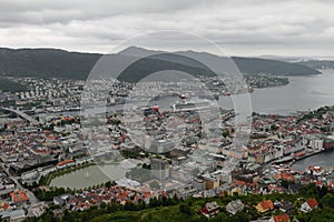 Port city on North Sea coast. Bergen, Norway