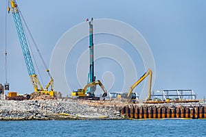 Port construction for industry in Singapore