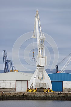 Port crane at the dock