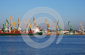Port cranes photo