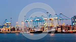 Port with cranes. Algeciras