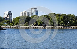 Port Credit Mississauga Waterfront With Trees and Condominiums