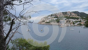 Port D'Andratx, Spain - 7 May, 2023: Boats and Yachts in Port d'Andratx marina, Mallorca