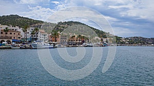 Port D'Andratx, Spain - 7 May, 2023: Boats and Yachts in Port d'Andratx marina, Mallorca
