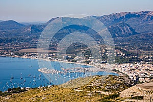 Port de Pollenca, Mallorca, seen from Es Colomer