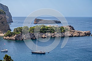 Port de Sant Miquel in Ibiza, Spain