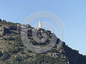 This is Port de Soller, the lighthouse