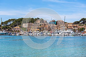 Port de Soller, Majorca seaside resort, a popular tourist destination. Baleares, Spain