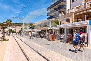 Port de Soller, a popular family resort of Mallorca. Spain