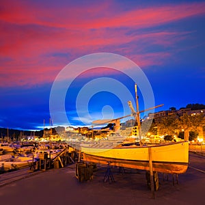 Port de Soller sunset in Majorca at Balearic island