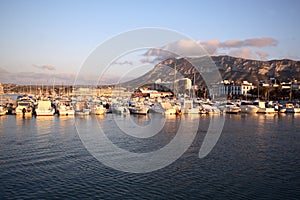 Port of Denia in costa blanca photo